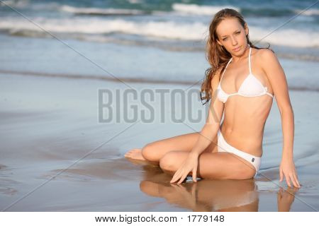 Blond Bikini Model On Image Photo Free Trial Bigstock