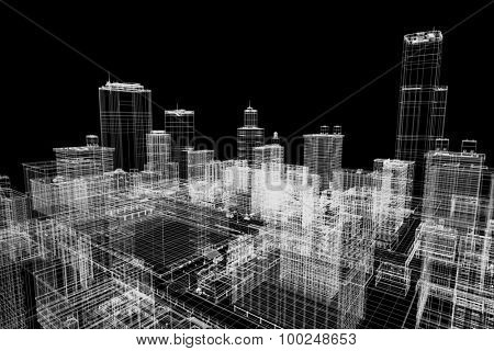 City buildings project 3d wireframe print design architecture urban plan real City buildings project 3d wireframe print design architecture urban plan real