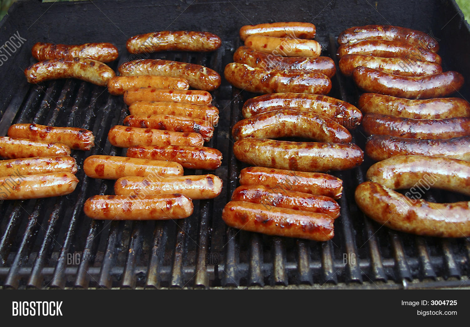 Grilled Hotdogs And Brats Stock Photo & Stock Images Bigstock