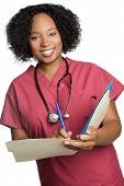 image of nurse  - African American Nurse - JPG 