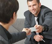 picture of meeting  - Business meeting at office lobby - JPG 