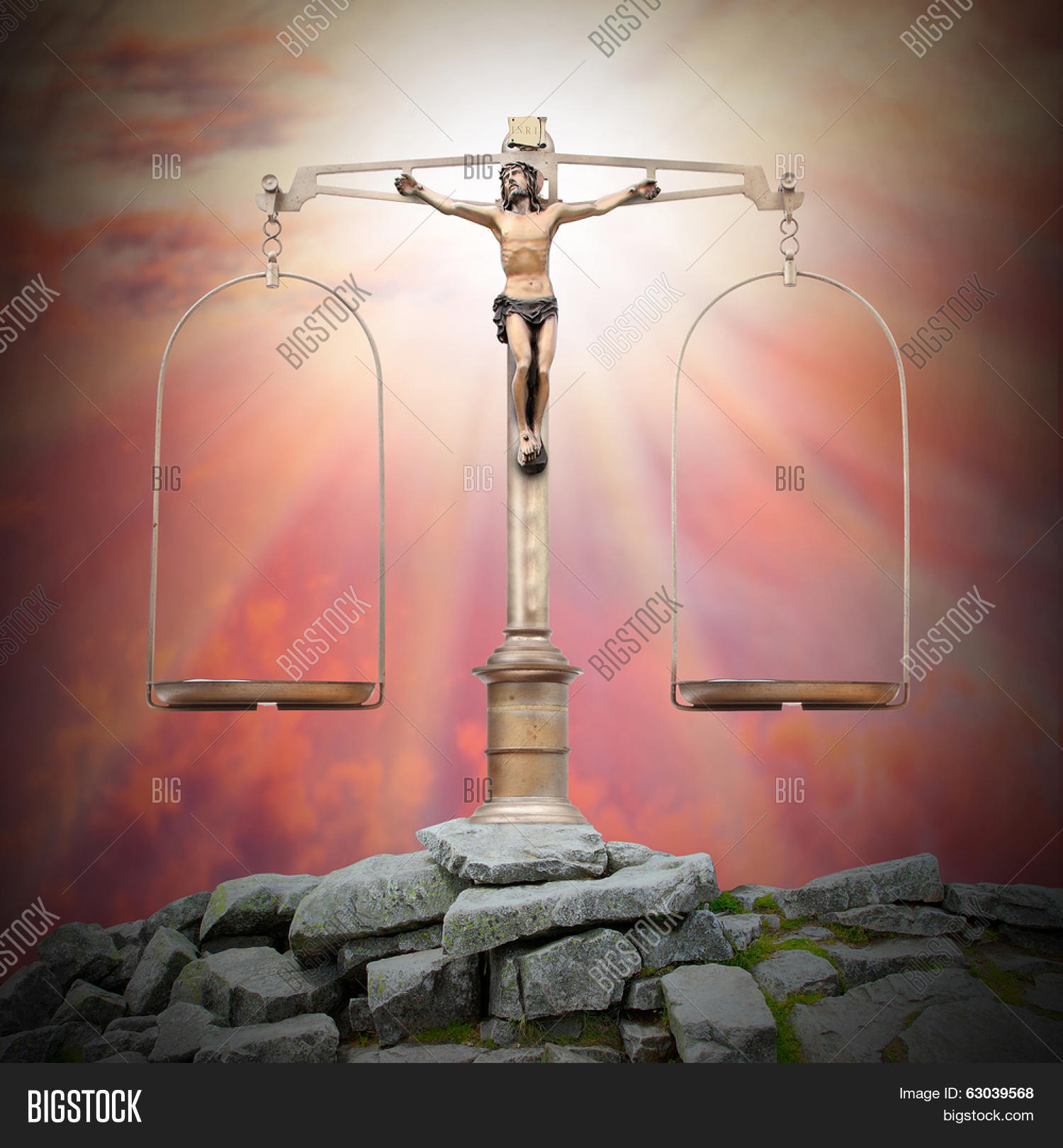 Weight Scale Jesus Christ On Peak. Image & Photo Bigstock