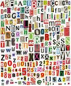 pic of newspaper  - Newspaper alphabet with numbers and symbols - JPG 