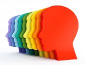 foto of intellect  - man heads - JPG 