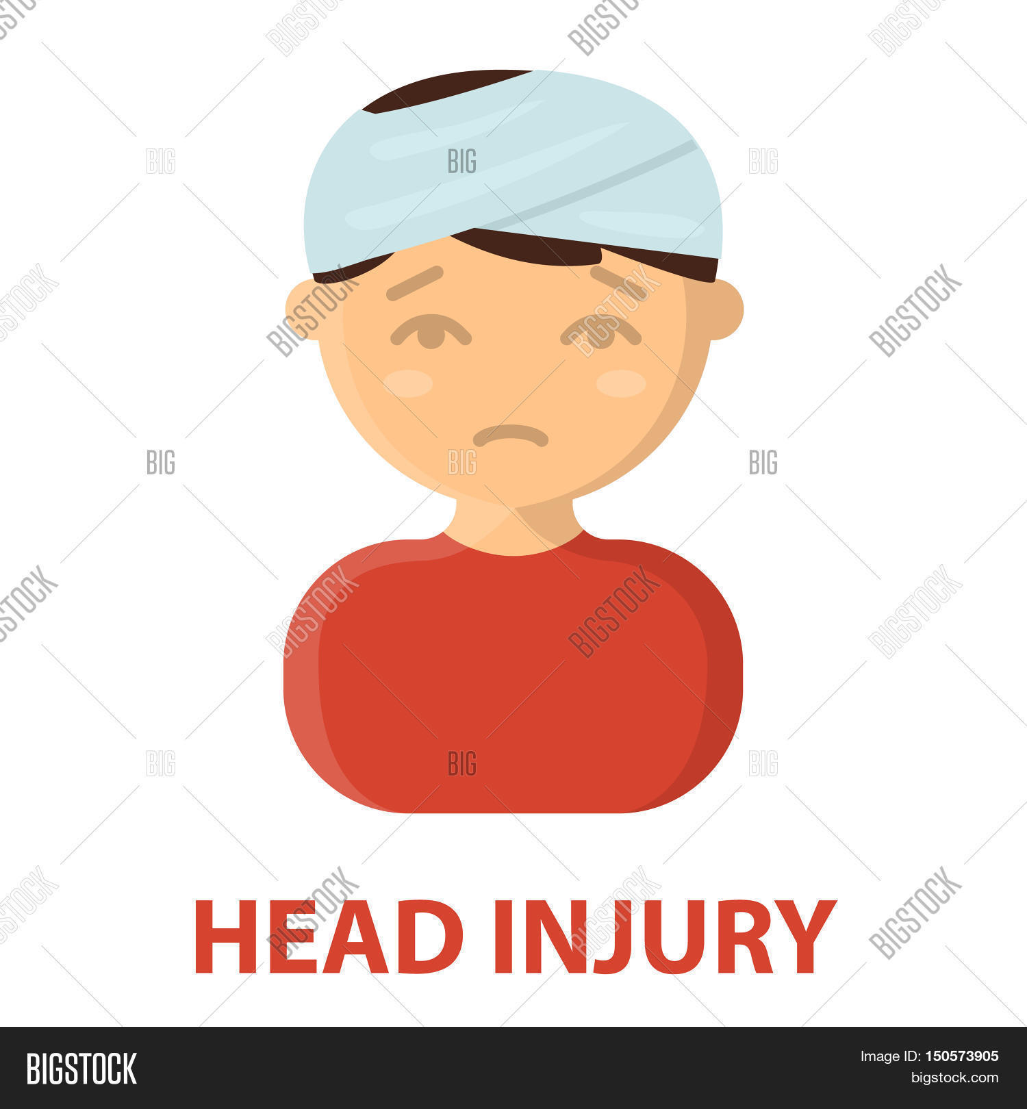 Head Injury Icon Cartoon. Single Image & Photo | Bigstock