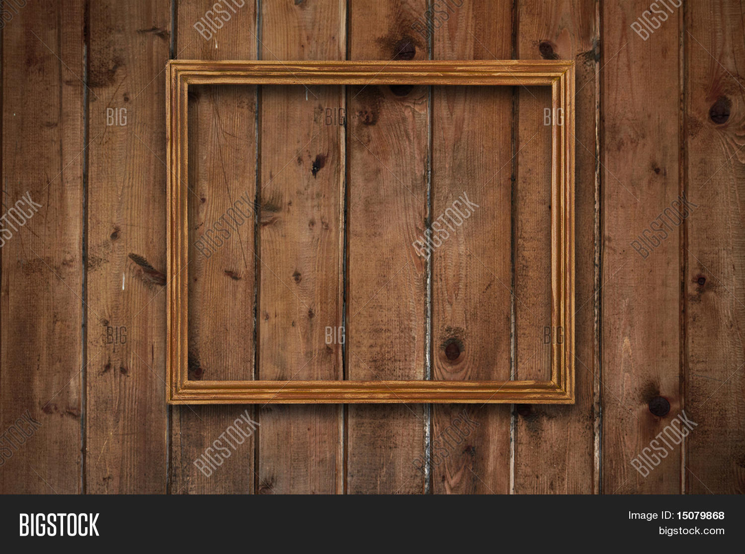 picture frame on old wooden wall Stock Photo & Stock Images Bigstock