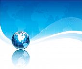 stock photo of globe  - abstract illustration with world - JPG 