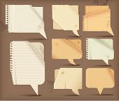 picture of objects  - Wavy paper speech bubbles  - JPG 