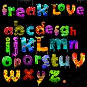 image of spell  - vector freak alphabet - JPG 