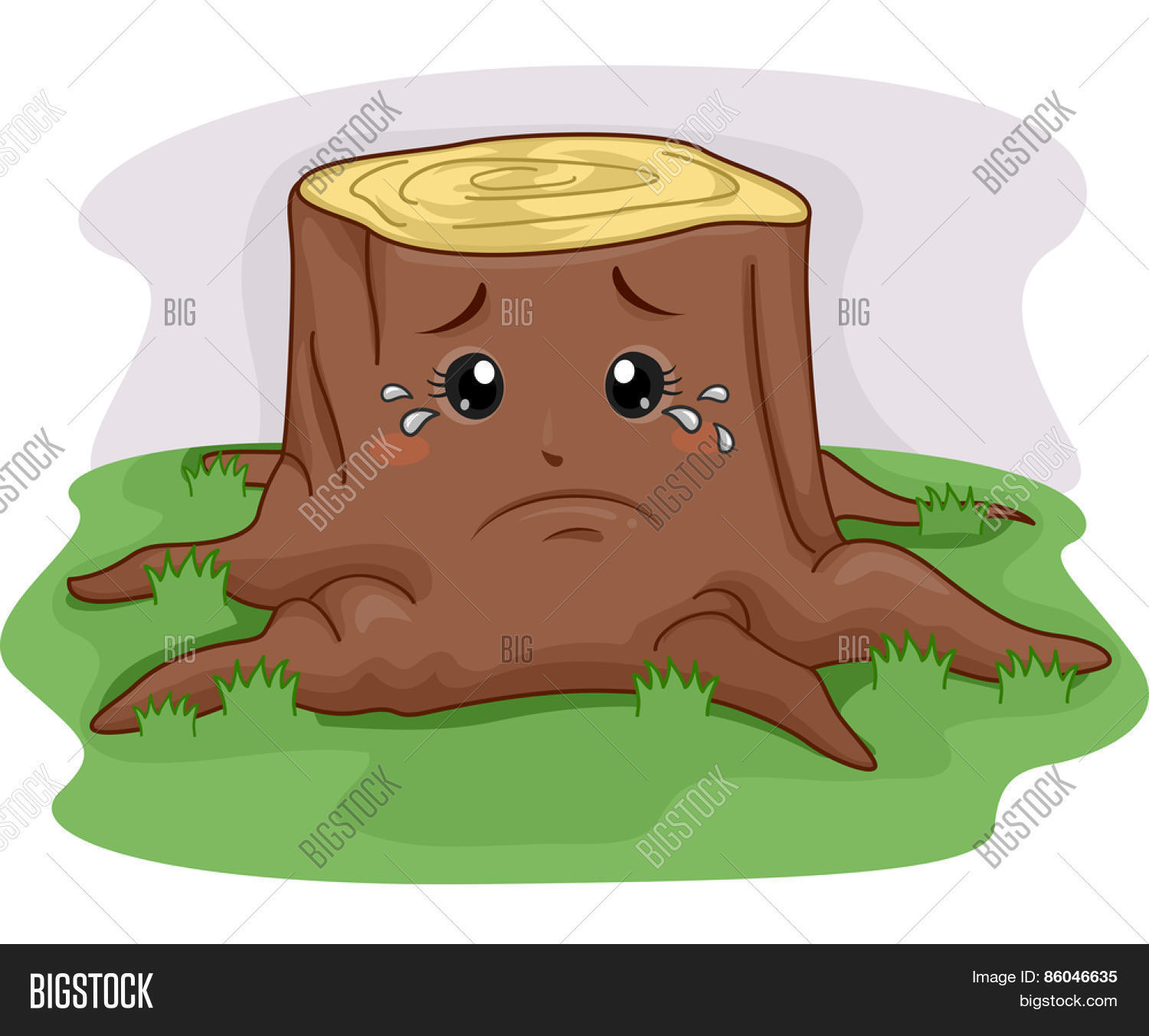 Mascot Illustration Tree Stump Vector & Photo Bigstock