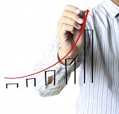 picture of future  - Male hand drawing a graph - JPG 