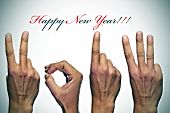 foto of zero  - happy new year with hands forming number 2013 - JPG 