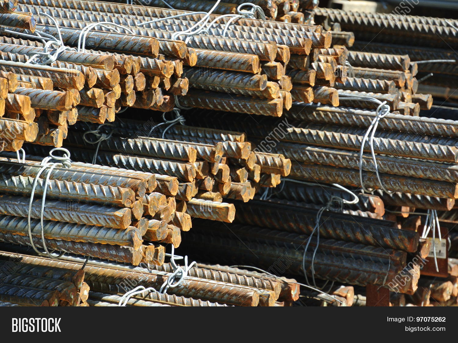 Hot rolled deformed steel bars a.k.a. steel reinforcement bar Stock