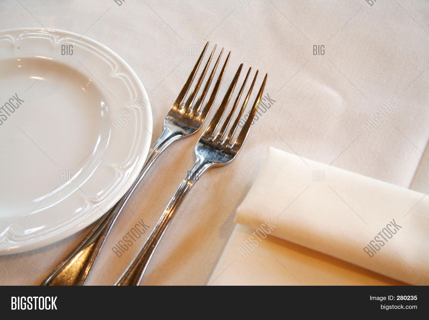 Fork, Knife Napkin Image & Photo Bigstock
