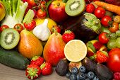 pic of food  - Fruits and vegetables like tomatoes - JPG 