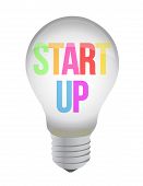 stock photo of investment  - start up lightbulb illustration design over white background - JPG 