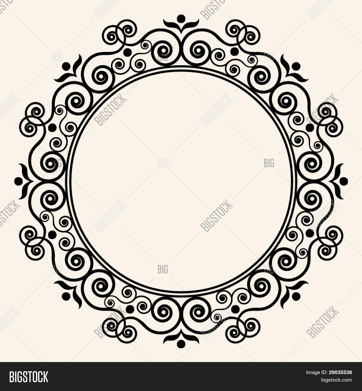 Round Ornate Frame Vector & Photo Bigstock