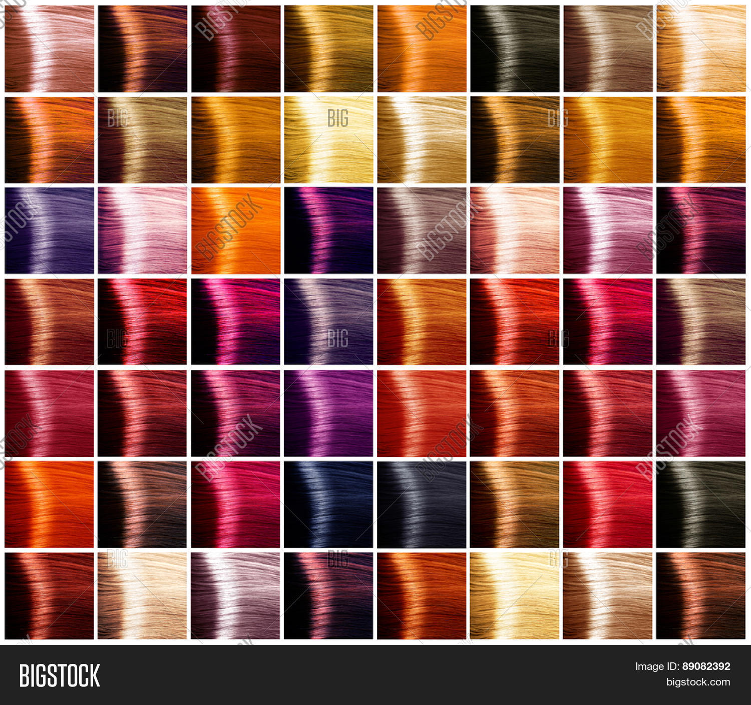 Hair Colors Palette. Hair Colours Image & Photo Bigstock