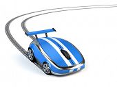 foto of mouse  - Computer mouse on wheels concept - JPG 