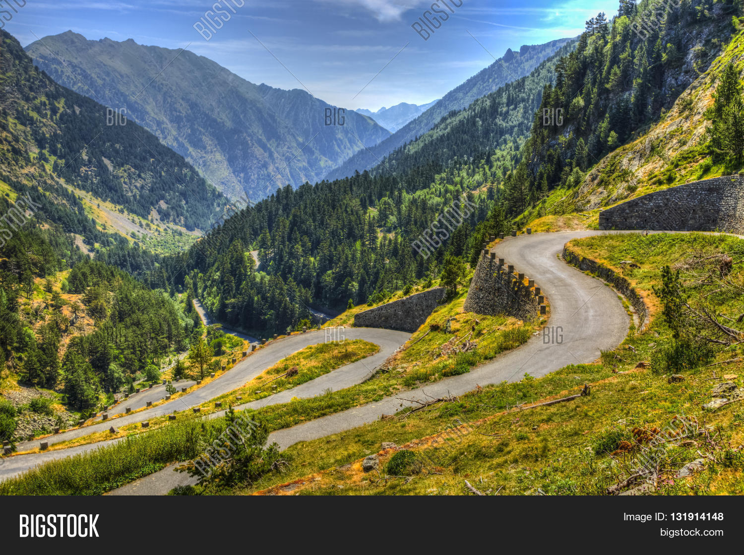 Winding Road Pyrenees Mountains Image & Photo Bigstock
