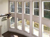 image of windows  - Luxury Living Room Window wall with hardwood floors - JPG 