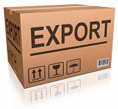 picture of trade  - export cardboard box freight transportation international trade import and exportation worldwide business - JPG 