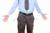 image of business concept  - Business man showing his empty pockets - JPG 