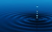 picture of ripple  - A drop of water causing a ripple effect on a water surface - JPG 