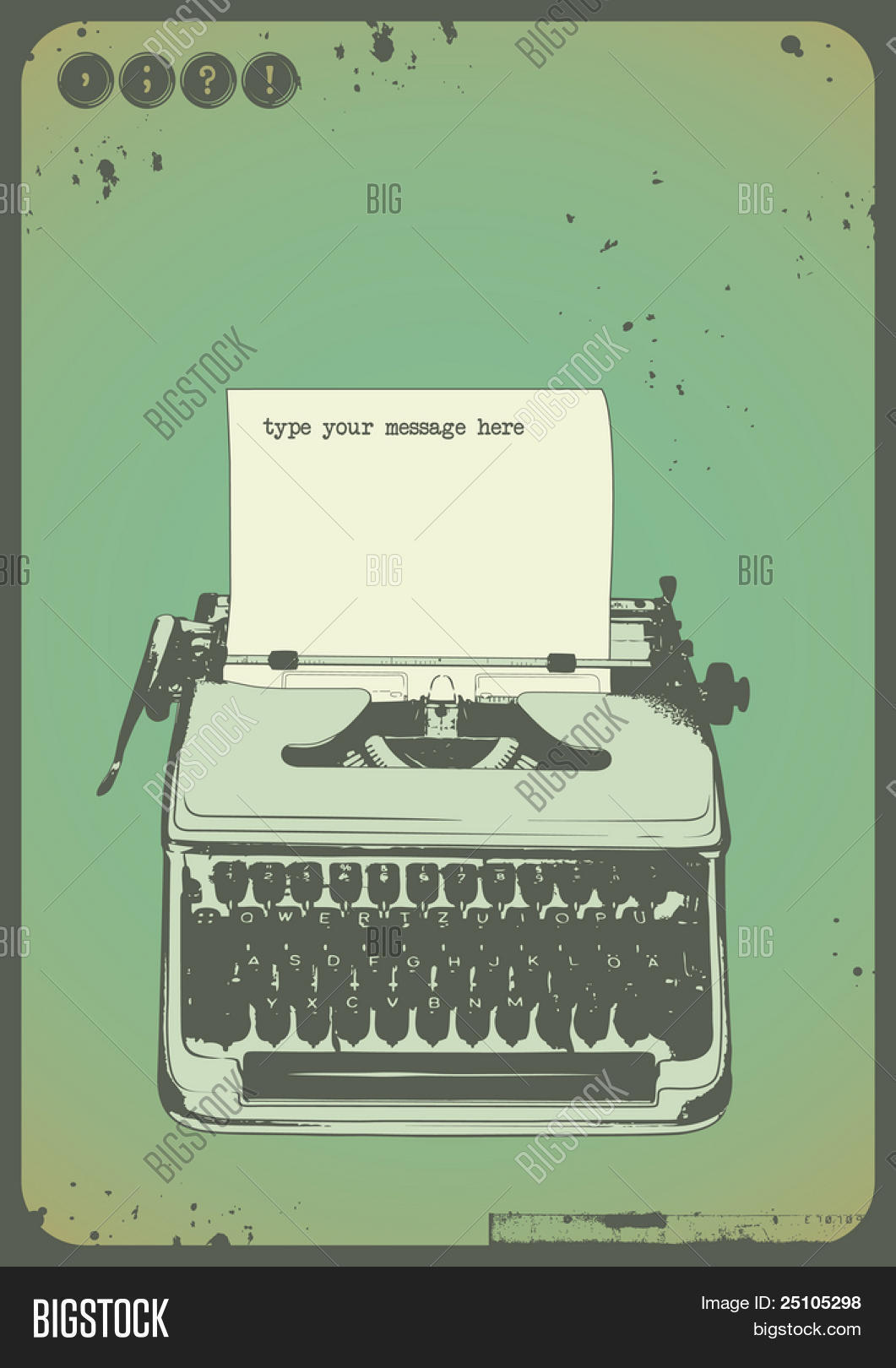 Typewriter graphic picture