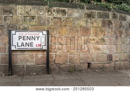 Poster: Penny Lane Street At Liverpool