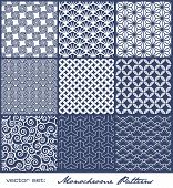 picture of patterns  - set of nine monochrome geometrical patterns  - JPG 