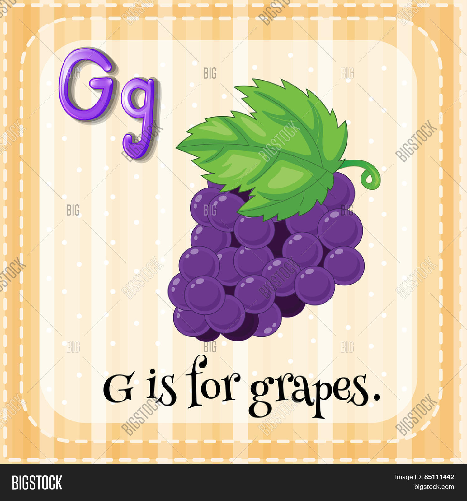 Alphabet G is for grapes Stock Vector & Stock Photos Bigstock
