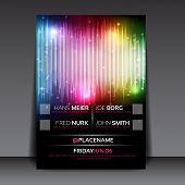 stock photo of equality  - EPS10 Editable Flyer with Colorful Equalizer Design - JPG 