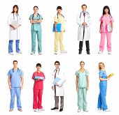 foto of medical doctors  - Smiling medical people with stethoscopes - JPG 