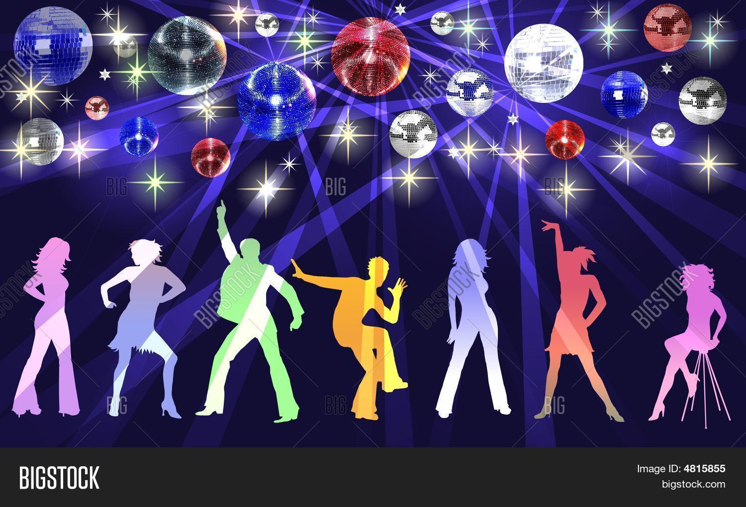 Disco Background With Dancing People Stock Photo & Stock Images Bigstock