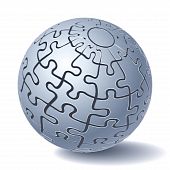 image of puzzle  - Jigsaw puzzle sphere - JPG 