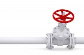 stock photo of pressure  - Valve on the pipeline - JPG 