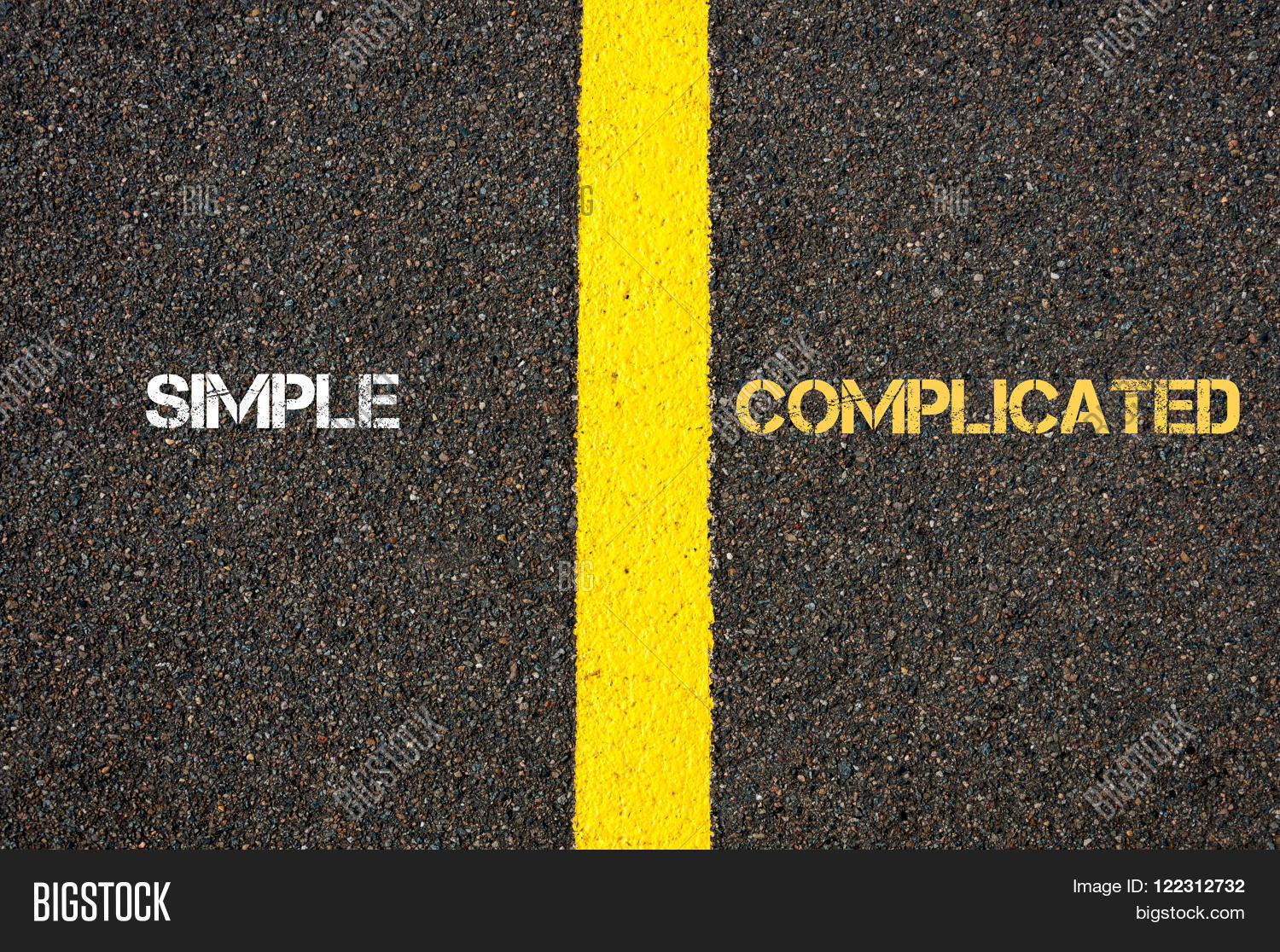 Worksheet Antonym For Simple antonym concept of simple versus complicated stock photo complicated