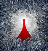 pic of group  - Escape the confusion with a massive group of confused grey arrows pointing in multiple directions and a straight red one pointing to the light of opportunity and freedom as a concept of success - JPG 