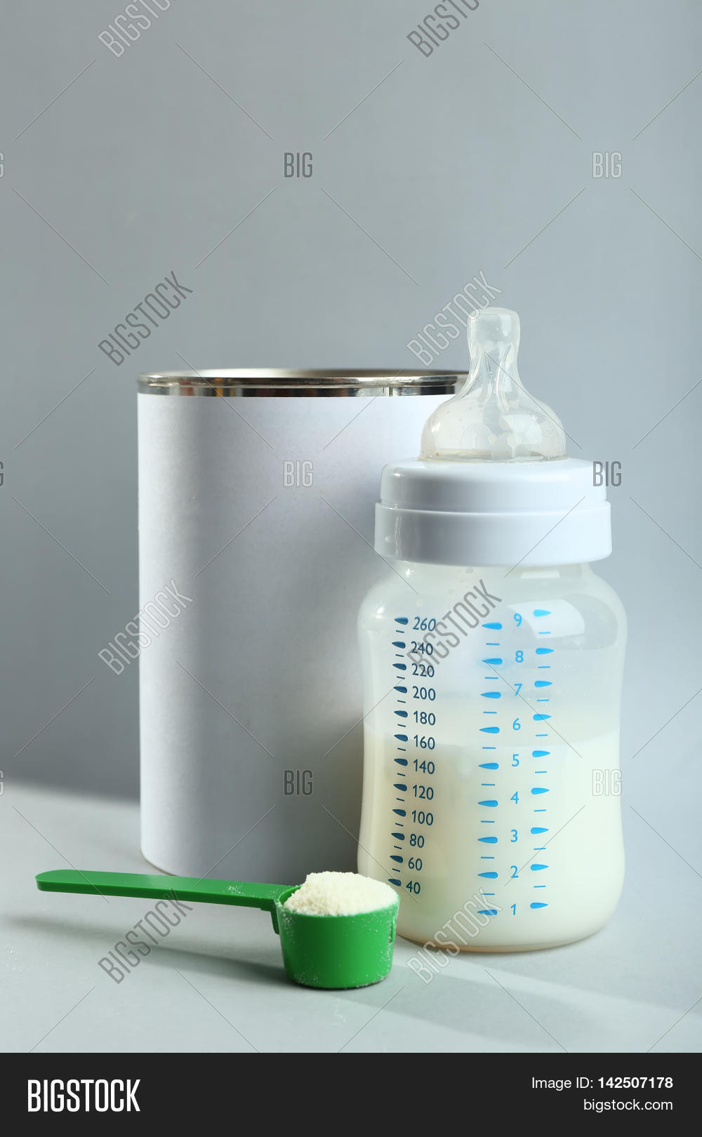 Baby Milk Formula Bottle On Color Image & Photo | Bigstock