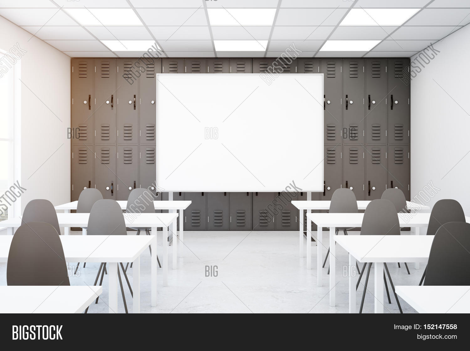 Contemporary Grey Classroom Image & Photo Bigstock