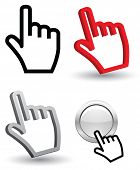 picture of cursor  - hand cursor 3d - JPG 