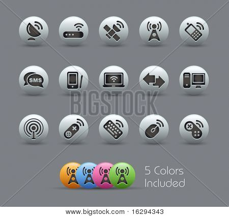 Picture or Photo of Wireless & Communications // Pearly Series -------It includes 5 color versions for each icon in different layers ---------