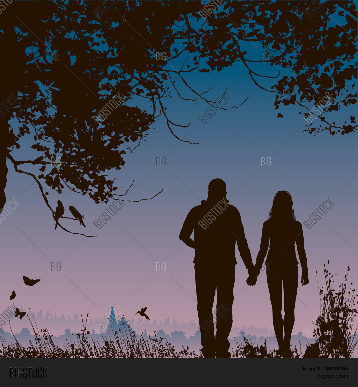Lovers Night Romantic Nature Vector Photo Bigstock
