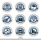 picture of blue sky  - Set of nine finance icons from series - JPG 