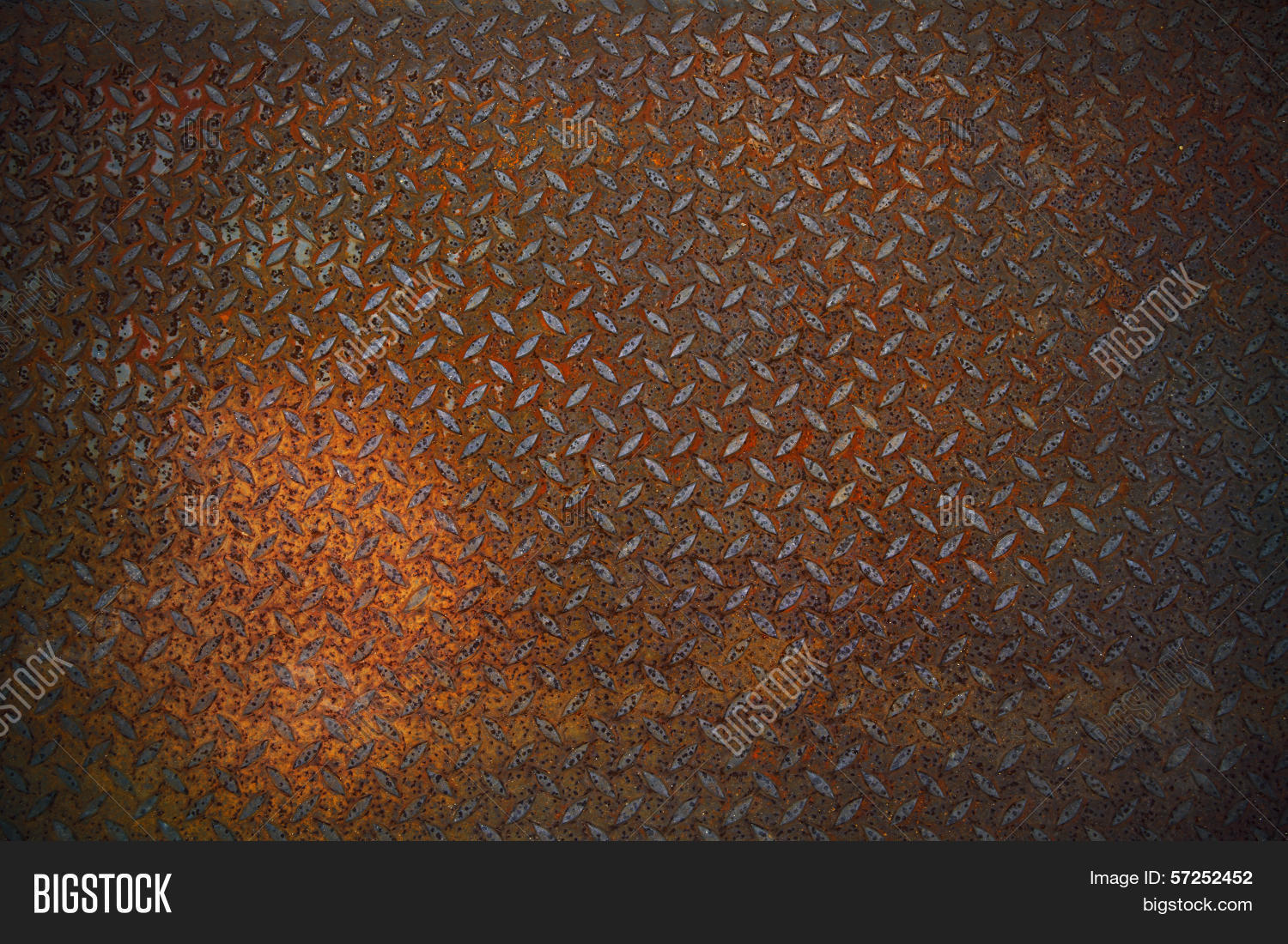 Dirty Old Rust Diamond Metal Plate Image & Photo Bigstock