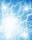 picture of discharge  - Intense electrical discharge on a dark background - JPG 