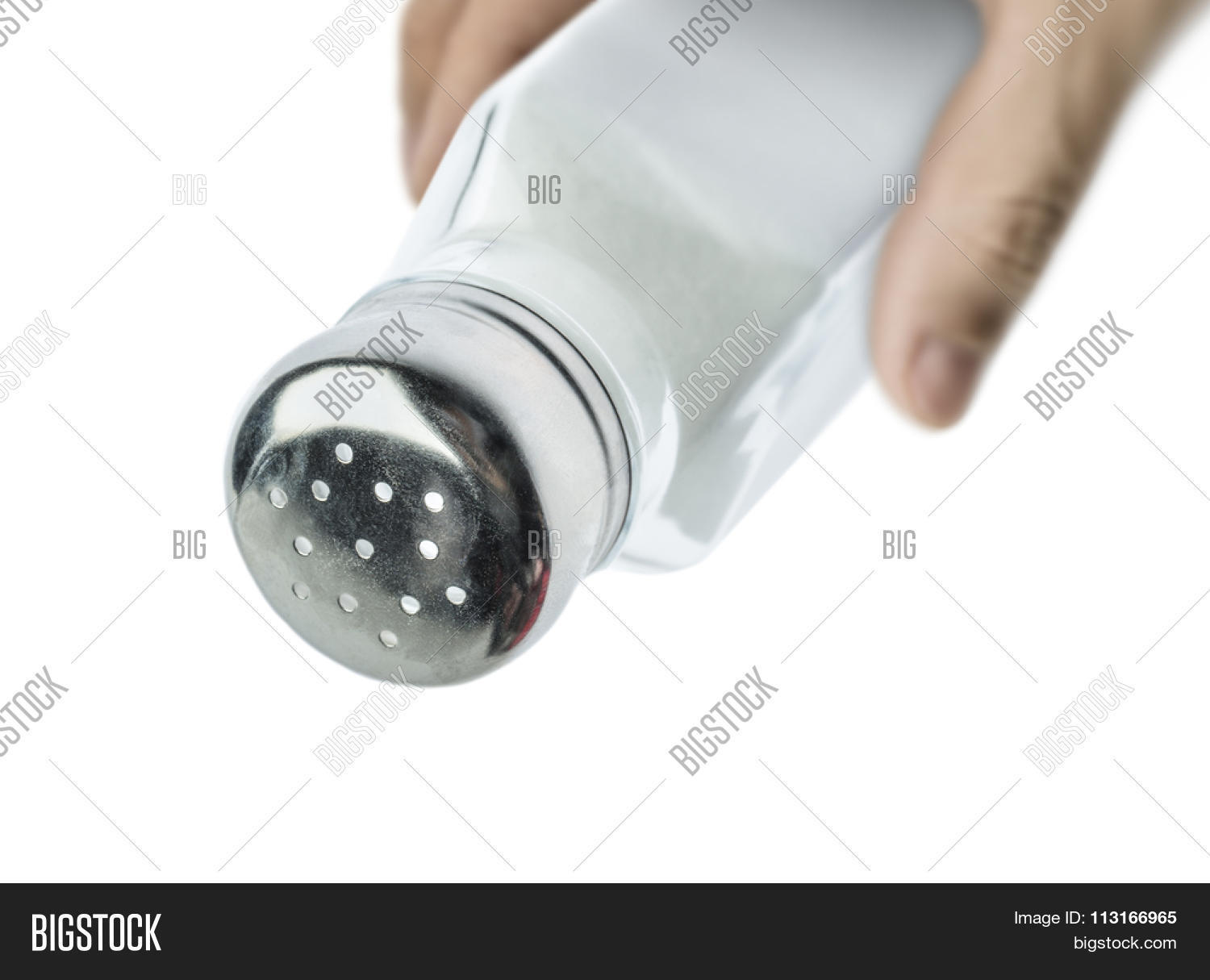 Male Hand Pouring Salt Salt Shaker Image & Photo Bigstock