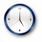 foto of clock  - Illustration of a generic clock showing five o clock - JPG 