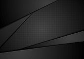 Black abstract corporate background. Black abstract vector design. Dark illustration, black stripes 